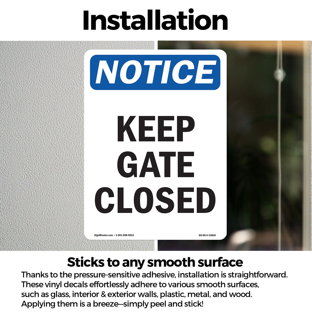 Keep Gate Closed Sign