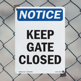 Keep Gate Closed Sign