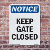 Keep Gate Closed Sign