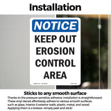 Keep Out Erosion Control Area
