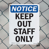 Keep Out Staff Only
