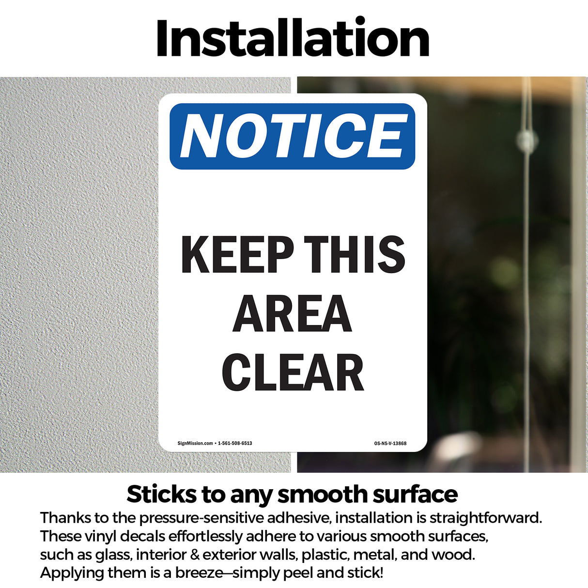 Keep This Area Clear Sign