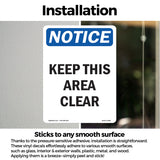 Keep This Area Clear Sign