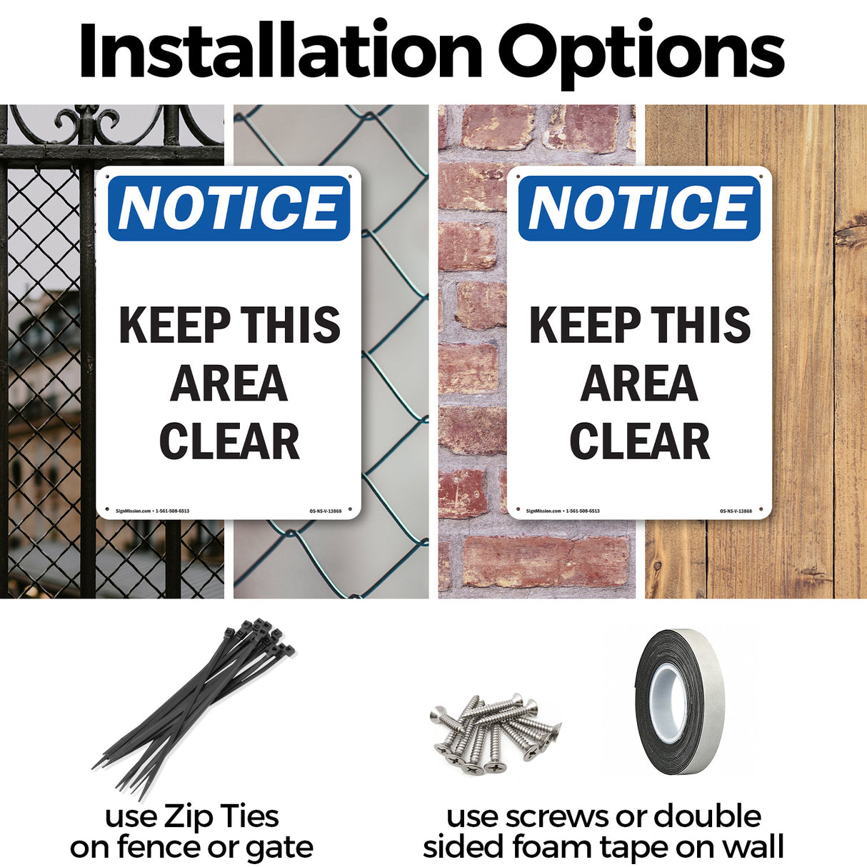 Keep This Area Clear Sign