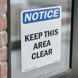 Keep This Area Clear Sign