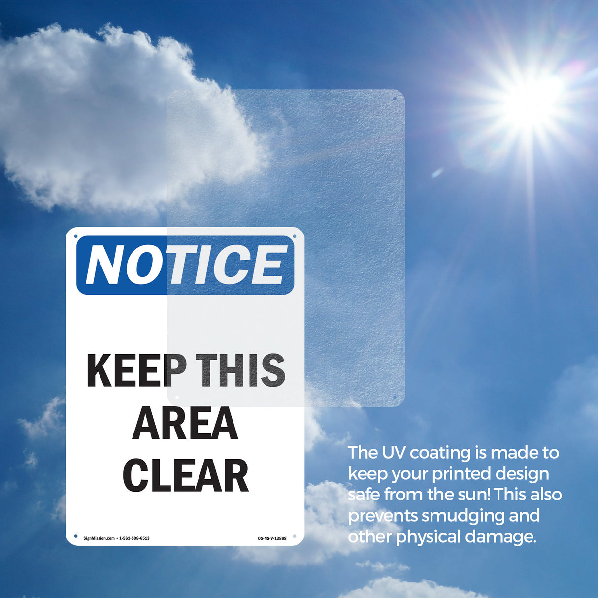 Keep This Area Clear Sign