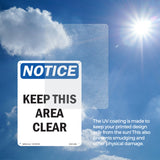 Keep This Area Clear Sign