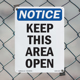 Keep This Area Open