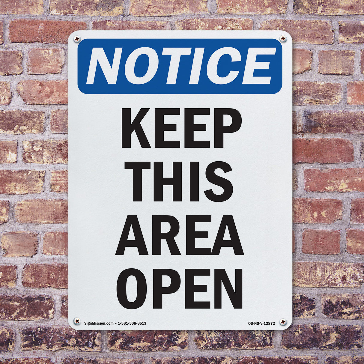 Keep This Area Open