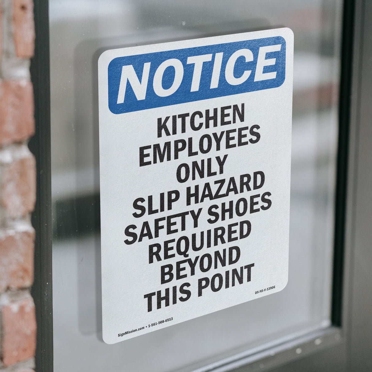 Kitchen Employees Only Slip Hazard Safety