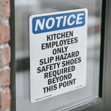 Kitchen Employees Only Slip Hazard Safety