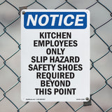 Kitchen Employees Only Slip Hazard Safety