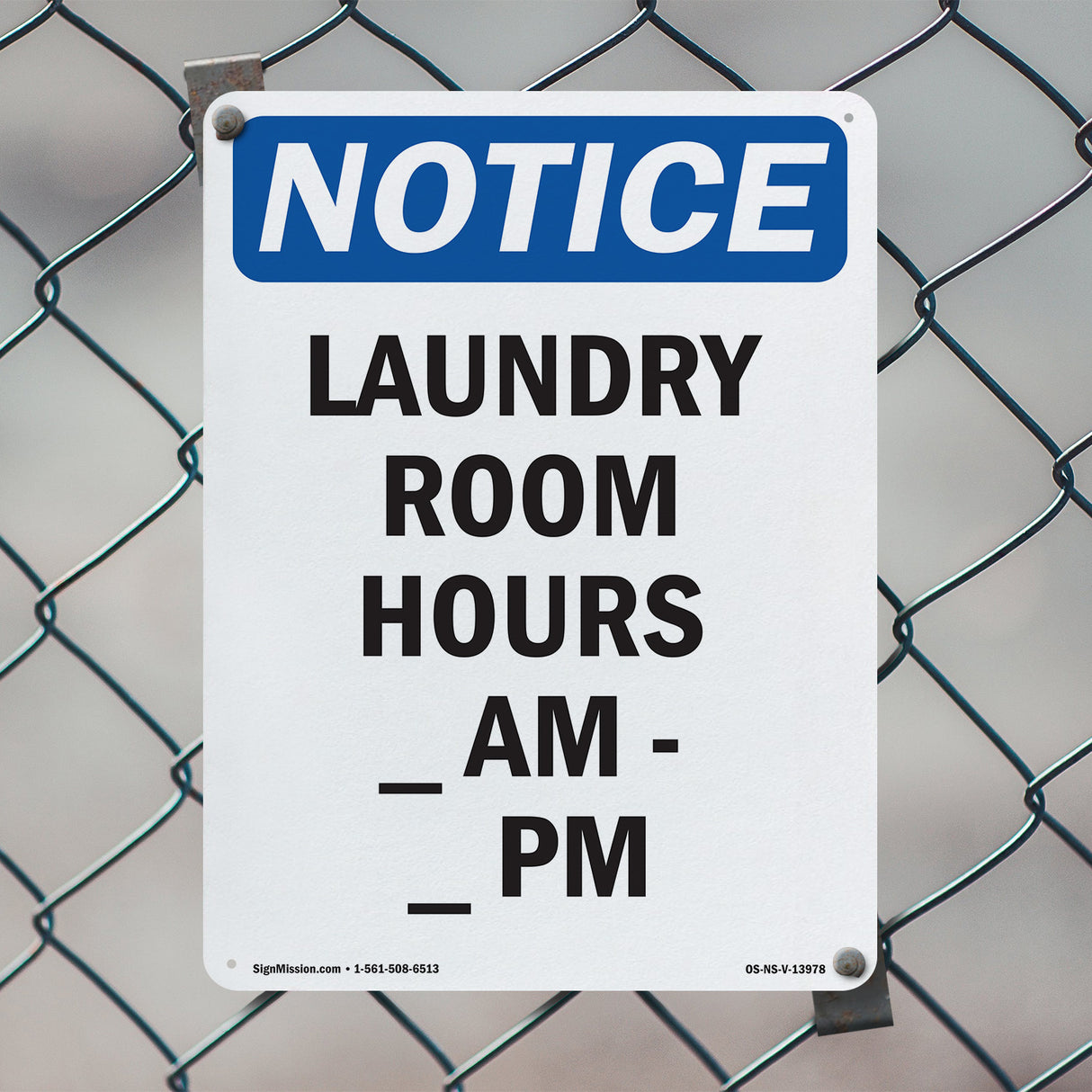 Laundry Room Hours ____ Am - ____ Pm