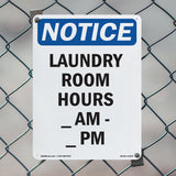 Laundry Room Hours ____ Am - ____ Pm