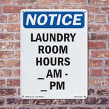 Laundry Room Hours ____ Am - ____ Pm