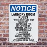 Laundry Room Rules For Residents