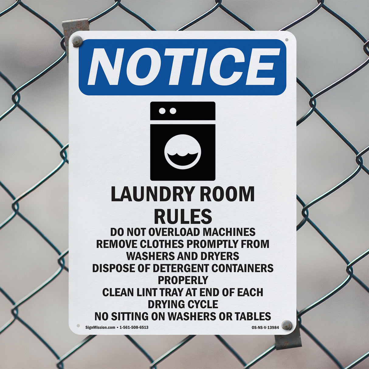 Laundry Room Rules Do Not Overload