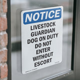 Livestock Guardian Dog On Duty Do Not Enter Sign