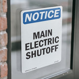 Main Electric Shutoff Sign