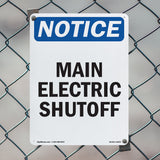Main Electric Shutoff Sign