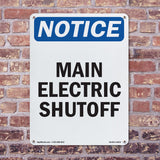 Main Electric Shutoff Sign