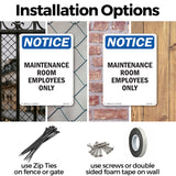 Maintenance Room Employees Only