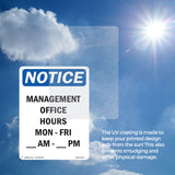 Management Office Hours Mon - Fri ____ Am