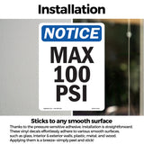 Max 100 PSI