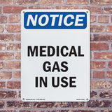 Medical Gas In Use Sign