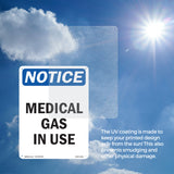 Medical Gas In Use Sign