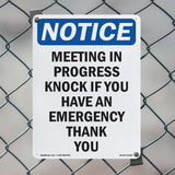Meeting In Progress Knock If You Have An