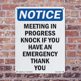 Meeting In Progress Knock If You Have An