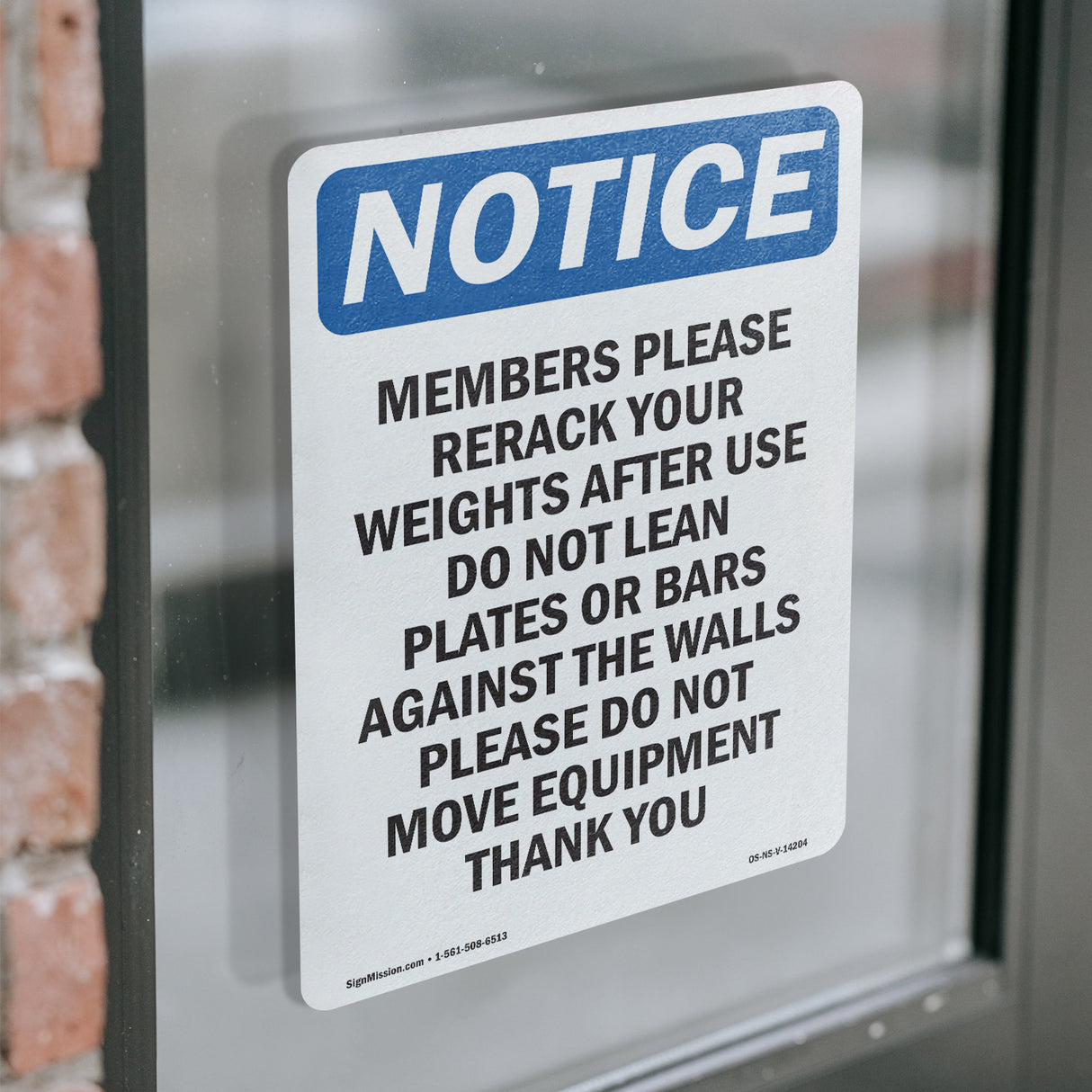 Members Please Rerack Your Weights After