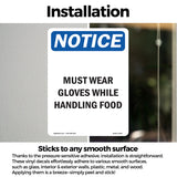 Must Wear Gloves While Handling Food