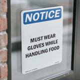 Must Wear Gloves While Handling Food