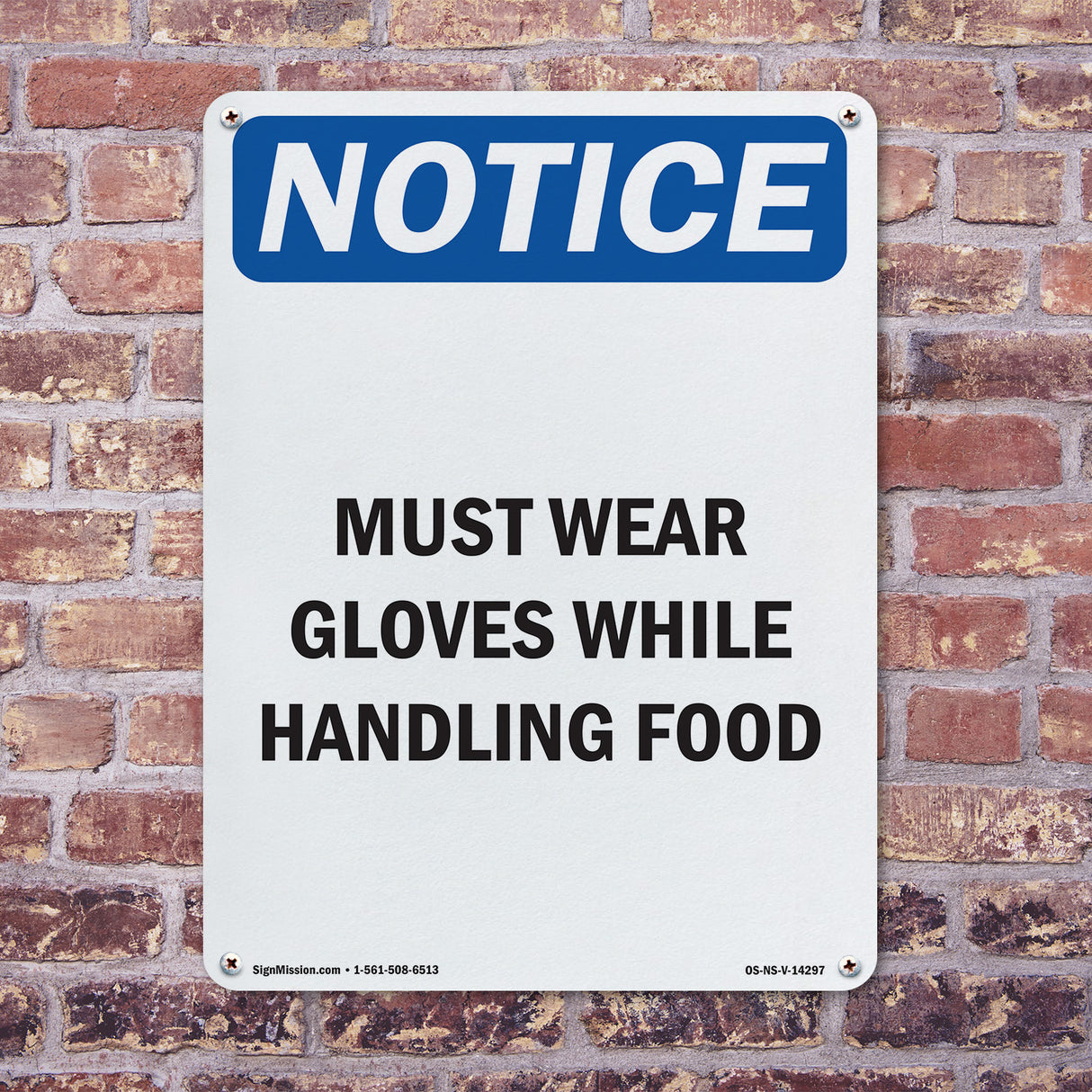 Must Wear Gloves While Handling Food