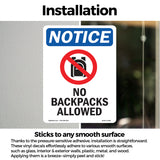 No Backpacks Allowed