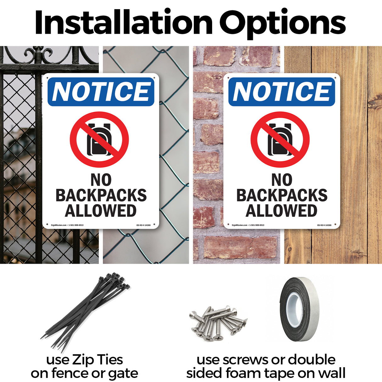 No Backpacks Allowed