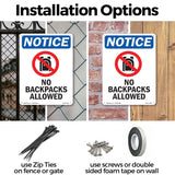 No Backpacks Allowed