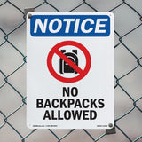 No Backpacks Allowed