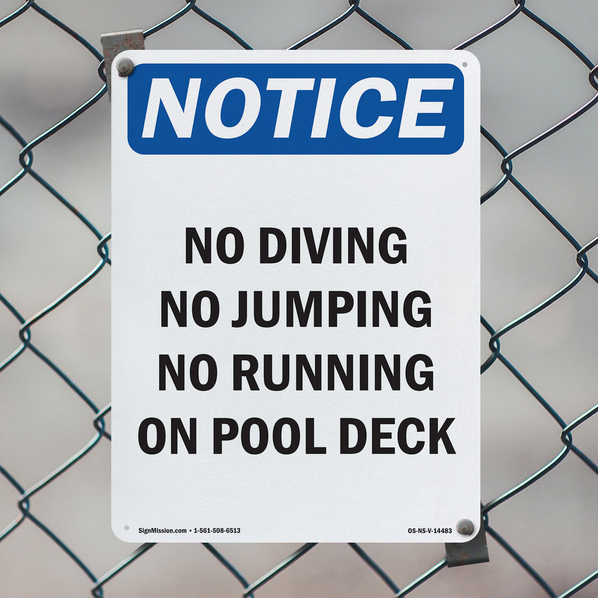 No Diving No Jumping No Running On Pool Deck