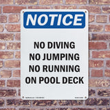 No Diving No Jumping No Running On Pool Deck