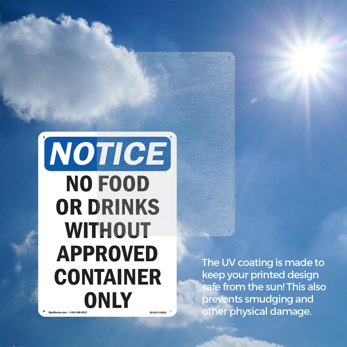 No Food Drinks With Approved Container Only