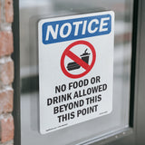 NOTICE No Food Or Drink Allowed Beyond This Point