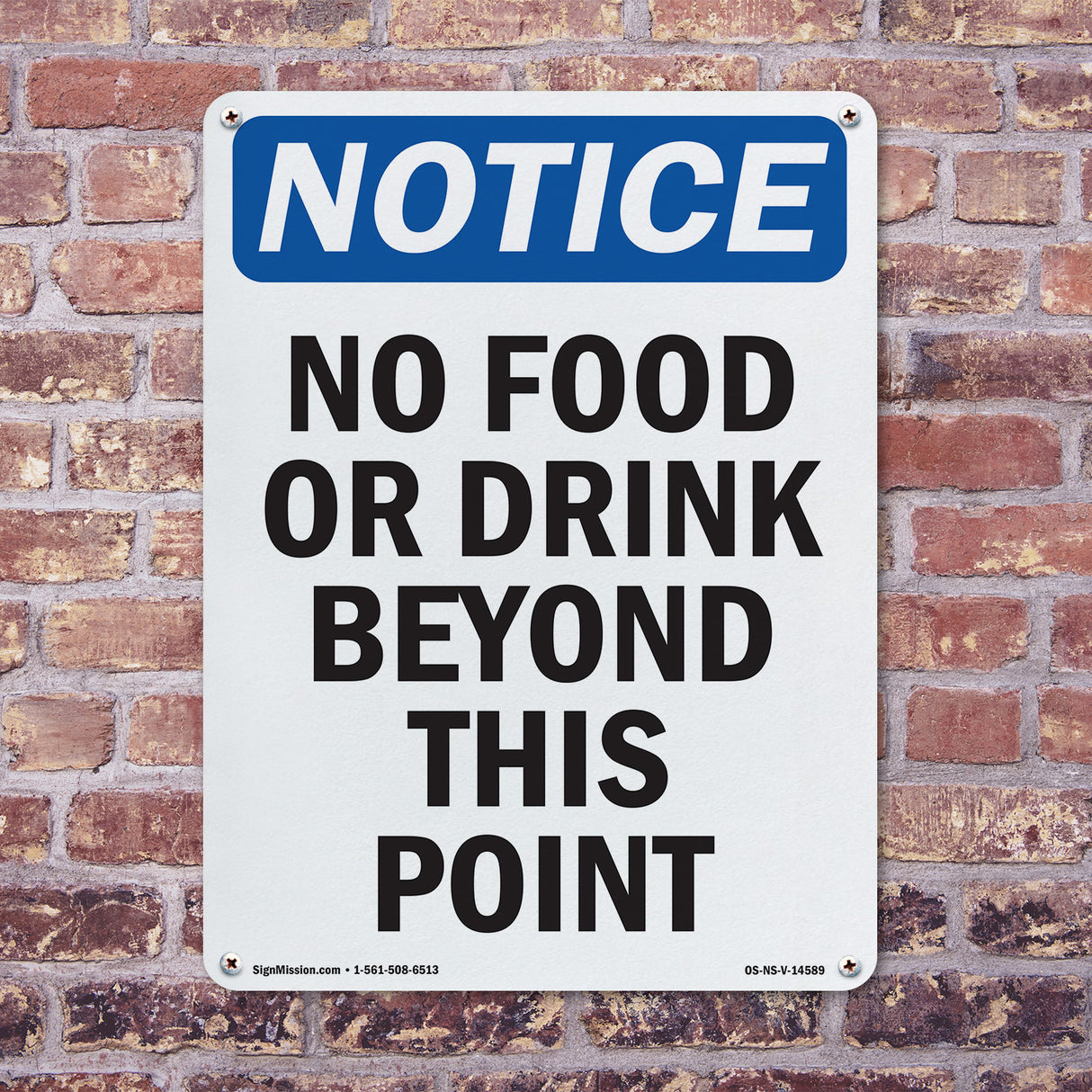 No Food Or Drink Beyond This Point