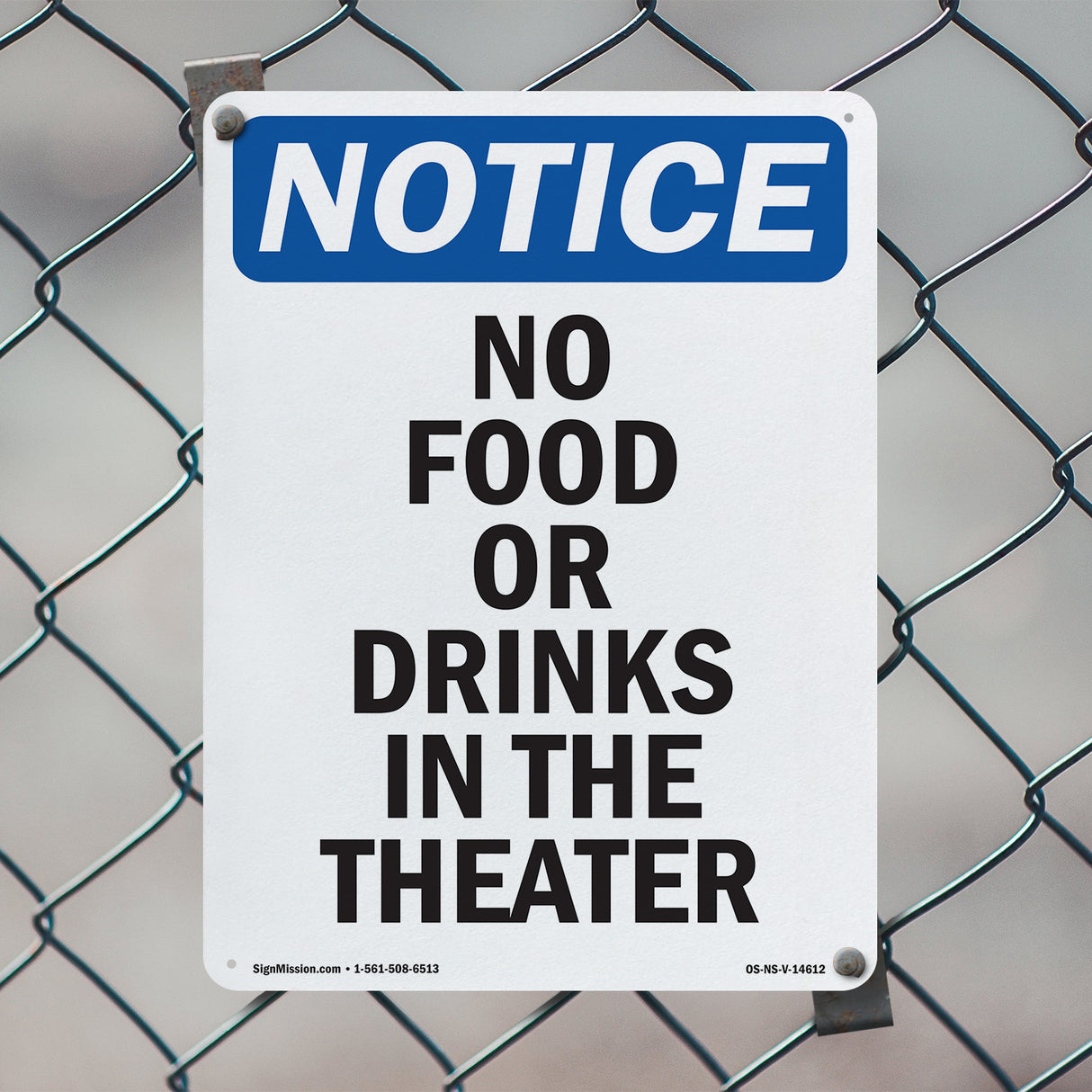 No Food Or Drinks In The Theater
