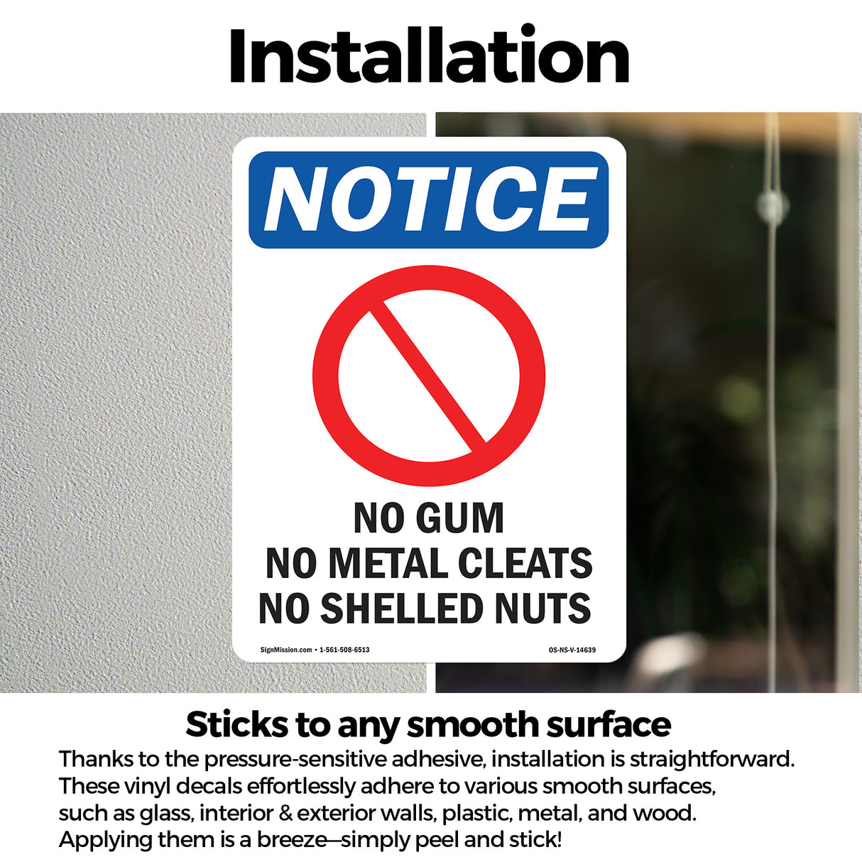 No Gum No Metal Cleats No Shelled Nuts