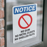 No Gum No Metal Cleats No Shelled Nuts