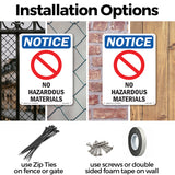 No Hazardous Materials