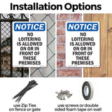 No Loitering Is Allowed On Or In Front Of